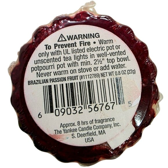 5 Yankee Candle Brazilian Passion Fruit Wax Tart Melts Fragrance Retired New - Picture 3 of 5
